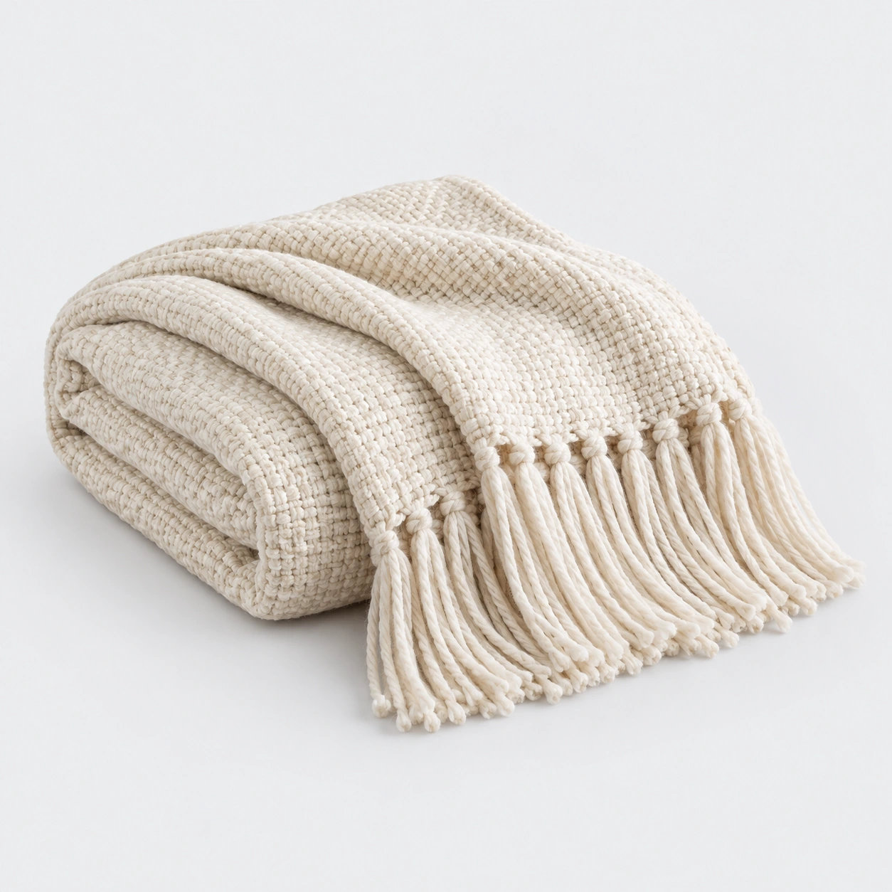 Relief — Plaid texturé — Écru