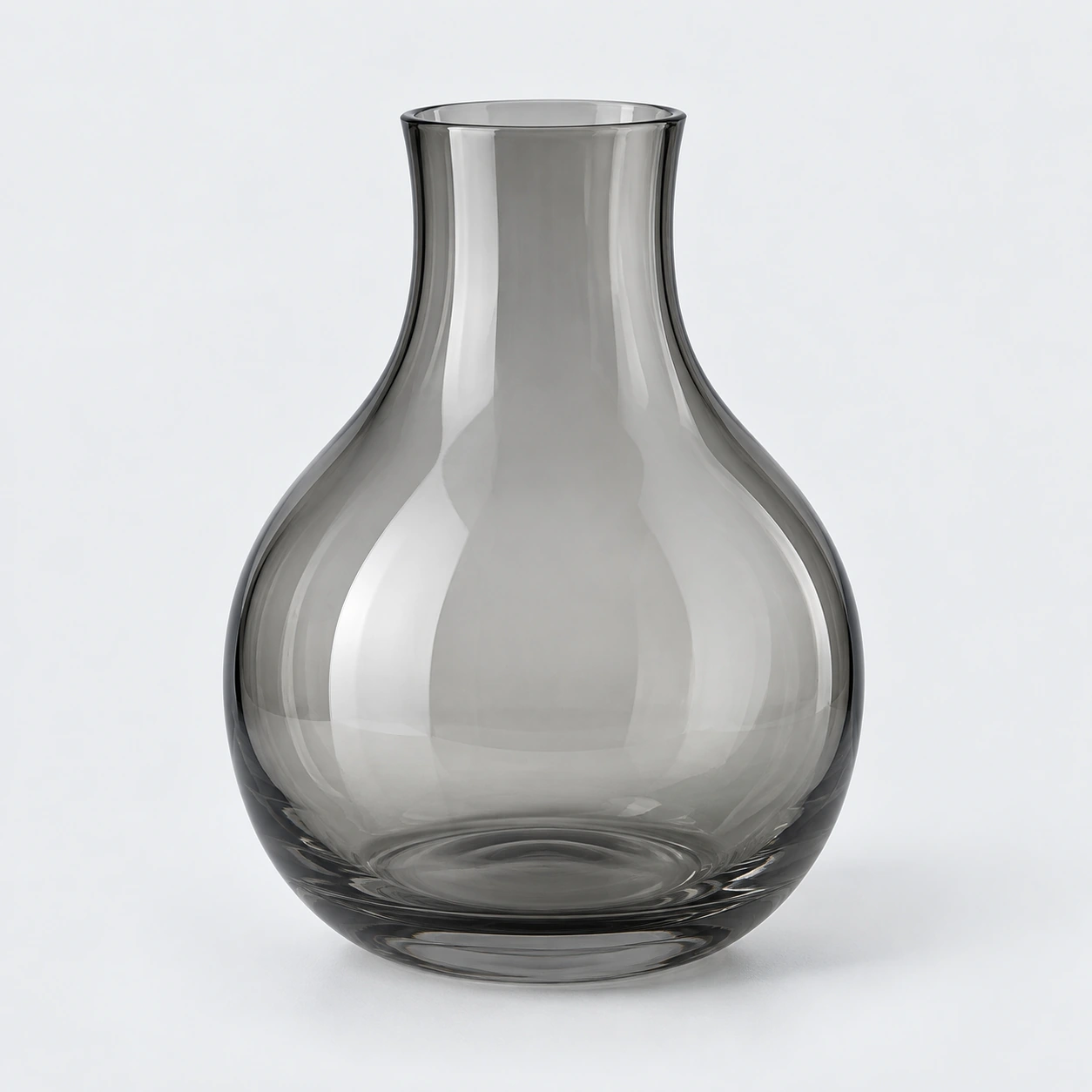 Volume — Vase en verre fumé — Gris fumé